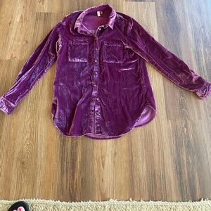 Anthropology Pilcro Velvet shirt XS